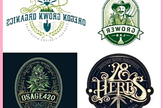 do custom marijuana medical logo design