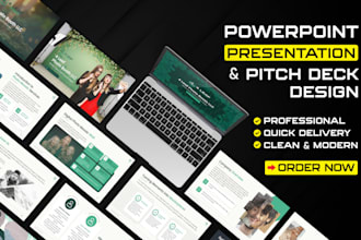 create professional powerpoint presentation slides and investor pitch