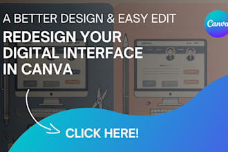 redesign your website, landing page, or digital interface in canva