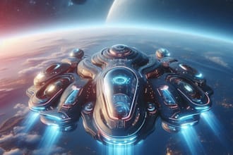 draw a spaceship or vehicle design
