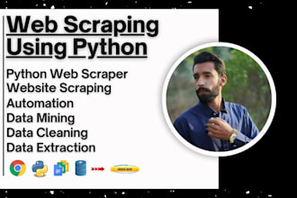 create accurate python web scrapers for web scraping, and data extraction