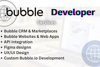 bubble io developer, bubble ai website, web app, bubble crm, adalo, flutterflow