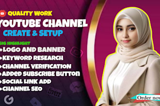 professionally create youtube channel  for monetization