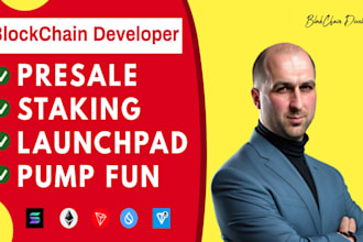 develop blockchain web3 dapp pump fun presale staking launchpad solana evm ton