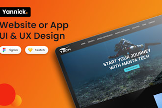 design professional figma or sketch web UI designs