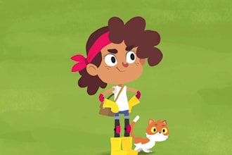 do custom 2d kid animation,2d music video animation,2d nursery rhyme