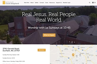 build a responsive modern church website, charity website and ministry website