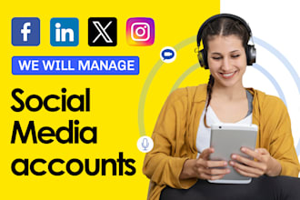 manage your social media facebook, linkedin, instagram, pinterest, tiktok and x