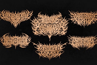 create an intense brutal death metal logo design