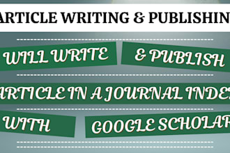 write and publish article in a google scholar index journal