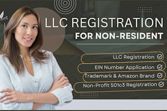register US llc company for non USA residents,business registrations and ein
