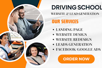 design driving school driving instructor website