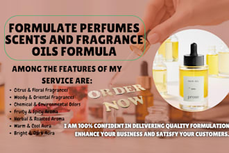 formulate perfumes scents and fragrance oils formula
