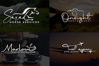 create unique and creative minimalist line art logo design