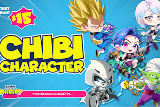create custom chibi anime for sticker