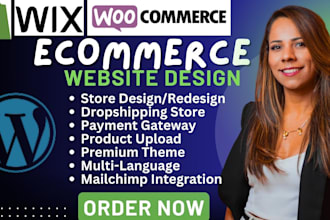 build online webshop ecommerce store using woocommerce wordpress, wix or shopify
