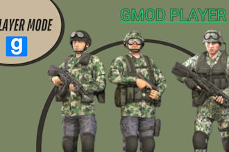 create and edit your 3d model for player model gmod character aka garrys mod