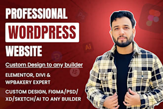 create a professional wordpress website using elementor or any builder