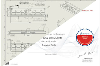 create mechanical engineering drawing for one part
