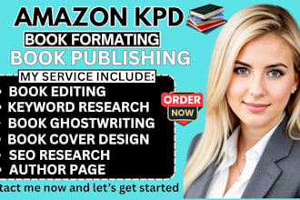 do amazon KDP book publishing kindle ebook promotion children book formatting