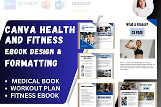 design health fitness ebook,medical book, gym, lead magnet,guide, workout plan