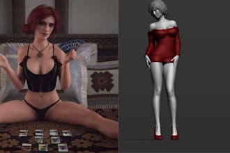 do nsfw 3d character, 3d nsfw art and animation