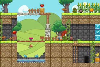develop mobile unity 2d game, unity game development, rpg game, 2d game assets
