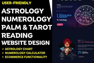 design astrology numerology website palm and tarot reading website