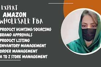 be your amazon wholesale virtual assistant, product sourcing, supplier research