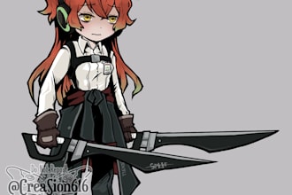 make customized limbus company battle sprite style chibi