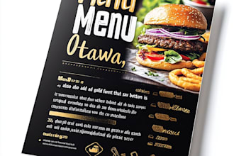 design restaurant menu  for bar, café, pubs, club, food truck