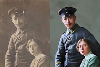 restore old photos and colorize black and white photos quickly