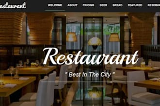 design restaurant website, catering, food website