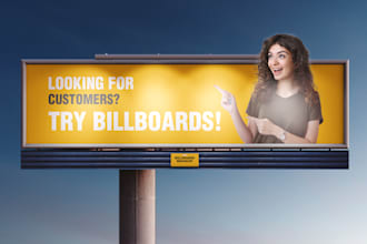 design billboard,roll up, signage, banner etc