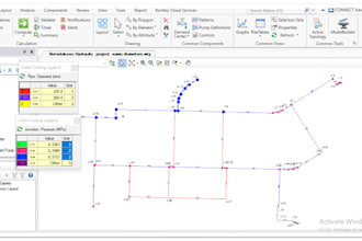 design a water  distribution network  using watergems software
