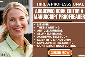 proofread, edit academic manuscript, article journal, non fiction book editing