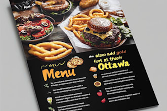 do restaurant or food menu design