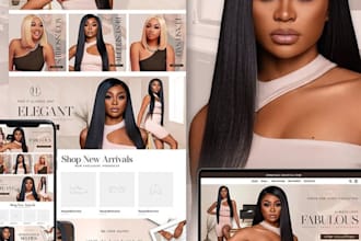 build jewelry shopify store spa website skincare website hair extension