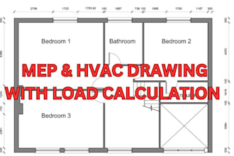 do electrical load calculation, estimation, hvac design and mep design drawing