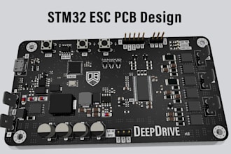 develop stm32 firmware, design embedded systems esp32, and create custom pcbs