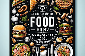 design awesome restaurant menu, food menu, food flyer