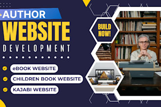 design book author website, ebook, kajabi website, book website, children book