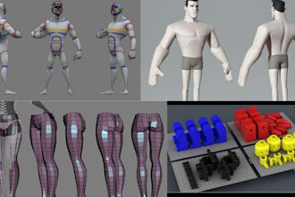 sculpt 3d toys, action figures for 3d printing, games and animation video