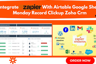 integrate zapier with airtable google sheet monday record clickup zoho crm