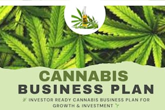 write investor ready cannabis business plan for usa, uk, asia, cbd business plan