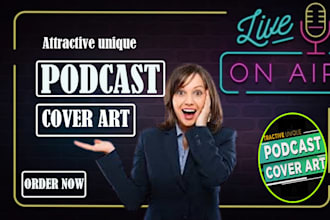 creat a professional podcast cover design or art