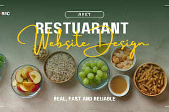 design restaurant website with online food order system delivery, pickup service