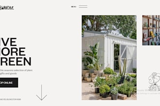 design planter website flower shopify store indoor plant website floral shop