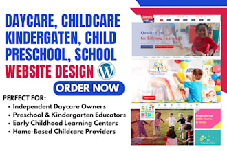 build daycare website kindergarten website preschool website with crocoblock