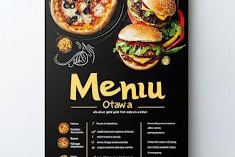 do modern restaurant menu, food menu and menu board design